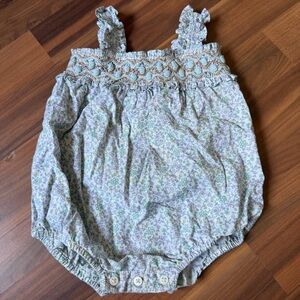 Zara cotton floral baby bubble romper